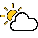 Sun and Cloud Icon | Credit: https://icon-icons.com/icon/overcast-day-weather-sun-cloudy/3931