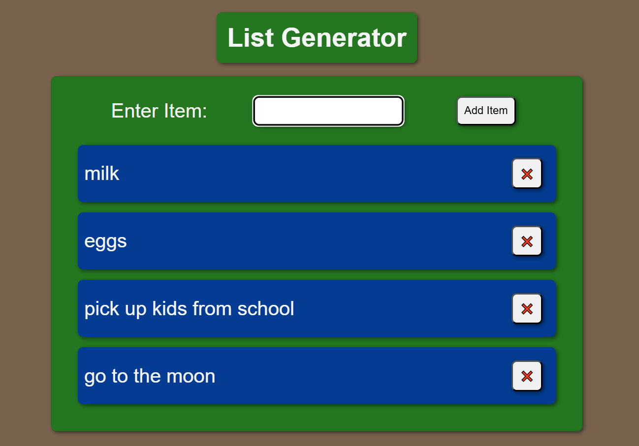 Preview of Custom List Maker